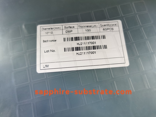 ভালো দাম 10*10*0.1mmt 100um ডাবল সাইড পালিশ লেড স্যাফায়ার সাবস্ট্রেট 2 ইঞ্চি অনলাইন